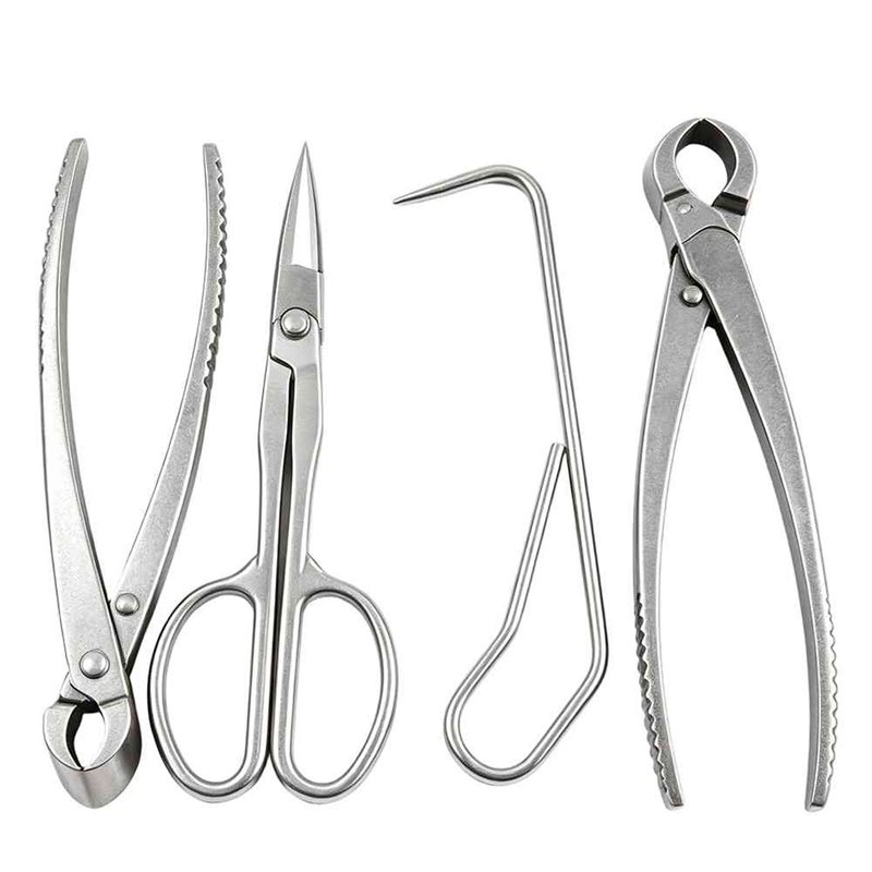 Root Hook Tool - ABGH-Bonsai-Baumwerkzeuge, 4-teiliges Bonsai-Werkzeugset – Messerschneider, Konkavschneider,